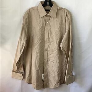 Sean John Men's NWT Brown Button Up Long Sleeve Shirt Size 15-1/2